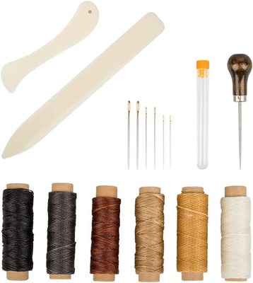 Set of 16 Bookbinding Tools, Findtop Bone Folder Creaser Waxed Linen Thread Wood