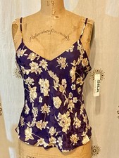 NWT Vintage 90s AUGUST SILK Floral Camisole Top M Y2K Grunge Coquette Whimsigoth