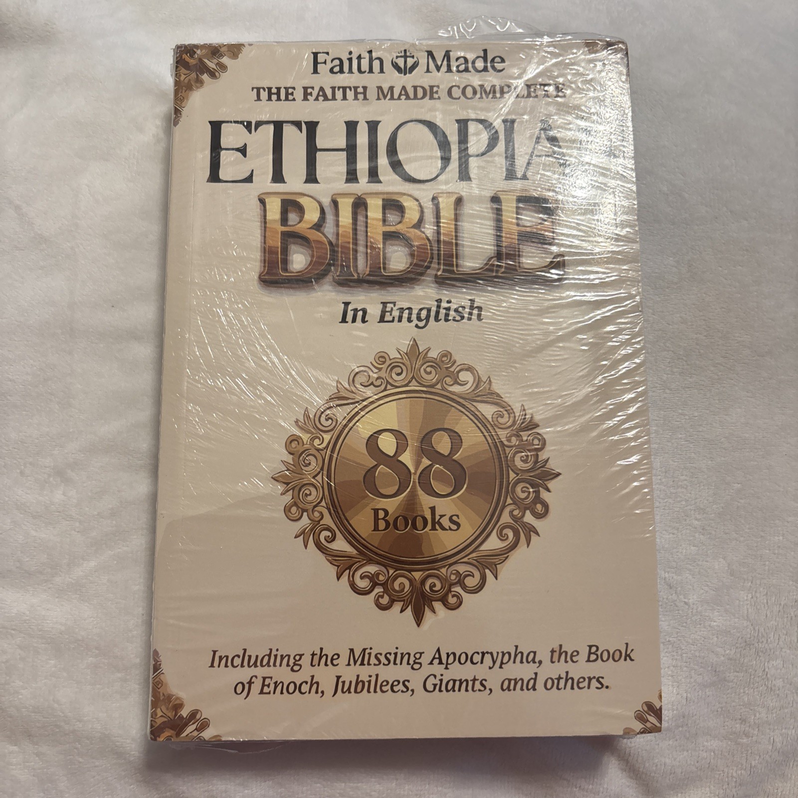 Faith Made Ethiopian Bible In English 88 Books Paperback Gold/Beige