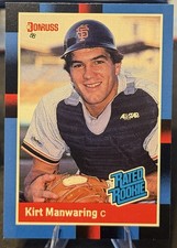 1988 Donruss Rated Rookie Kirt Manwaring #39 RC Giants 