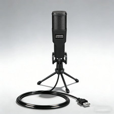 USB Computer Microphone, Condenser PC Mic for Podcasting, Streaming, Vocal Recor