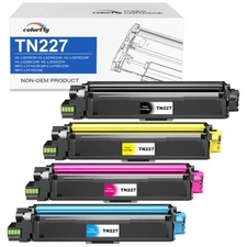 Compatible TN227 TN223 High Yield 4 Pack Replacement for Brother TN227 TN-227...