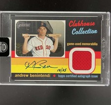 2020 TOPPS HERITAGE ANDREW BENINTENDI CLUBHOUSE COLLECTION AUTO RELICS 18/25