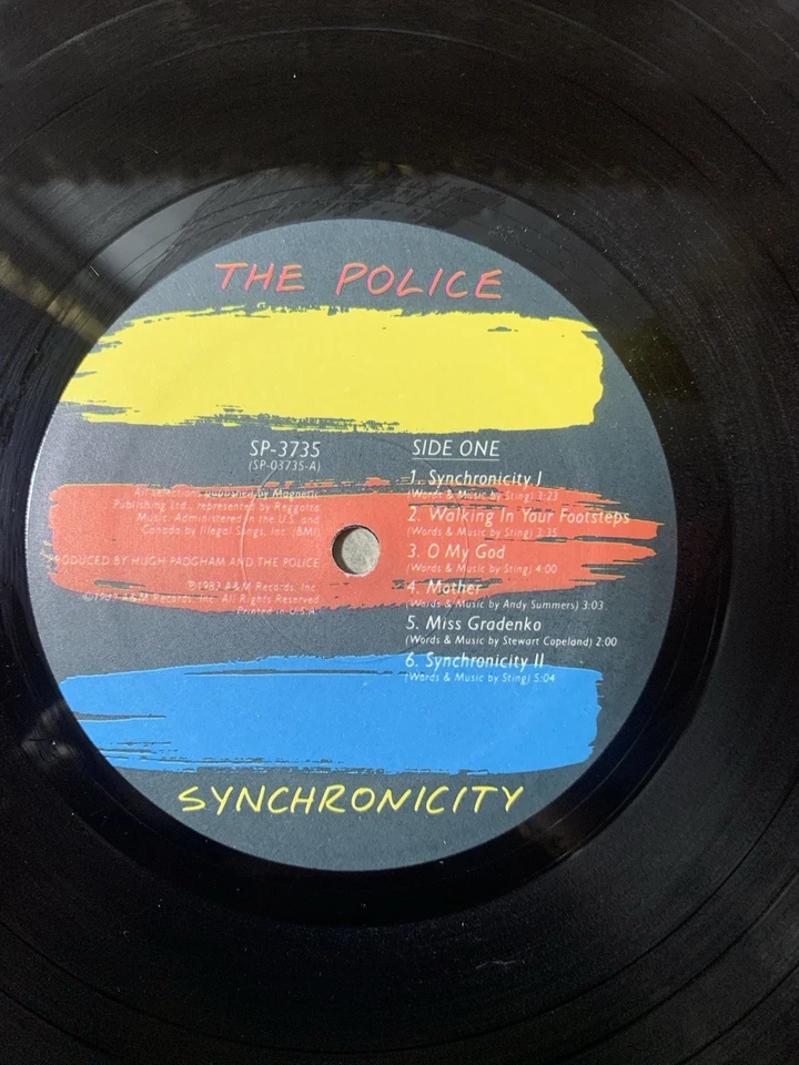 The Police Vtg Vinyl LP Synchronicity RL masterdisk insert First Press Rare $180 - Image 2 of 4