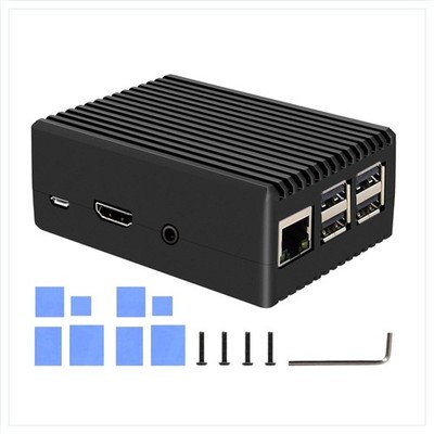 Gehäuse Raspberry Pi 3 B+ Aluminum Kühlcase Hobby Projekt schwarz