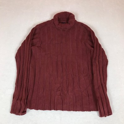 Gap Chunky Ribbed Cable Knit Cotton Turtleneck Sweater Medium
