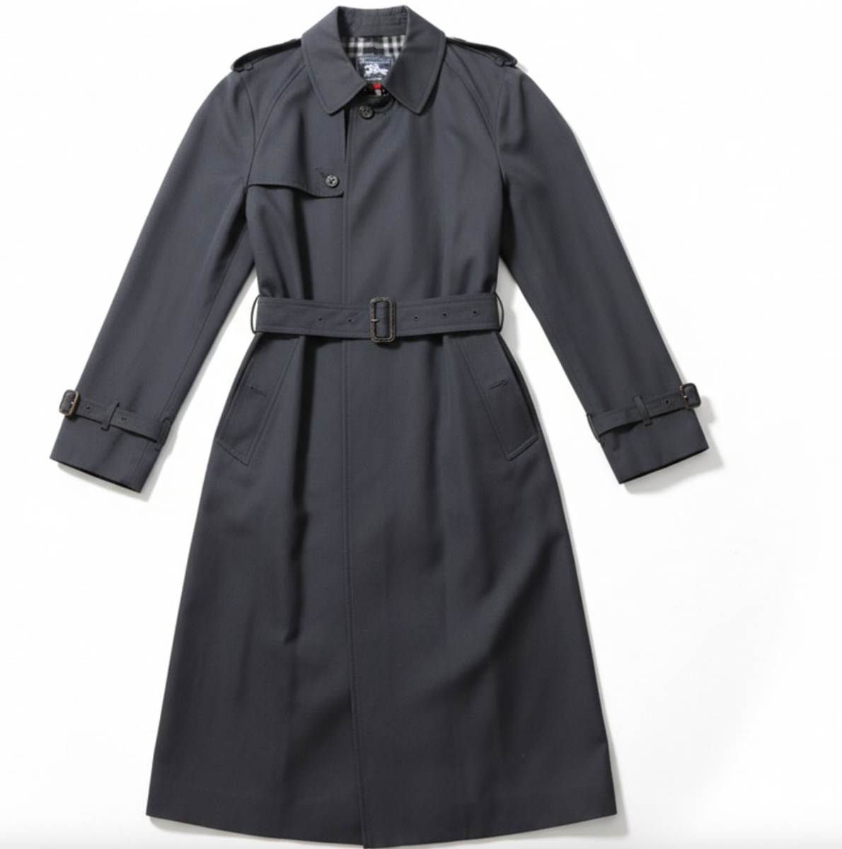 Burberry London England Navy Blue Men's Trench Coat SZ 50 Reg/US