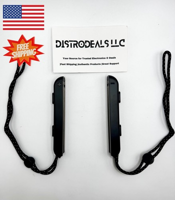 #ad New Generic Black Nintendo Switch Joy Con Wrist Straps 2 Straps $8.99