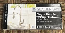 Glacier Bay Mandouri 1-Handle Spring Neck Pull Down Sprayer Kitchen Faucet SS