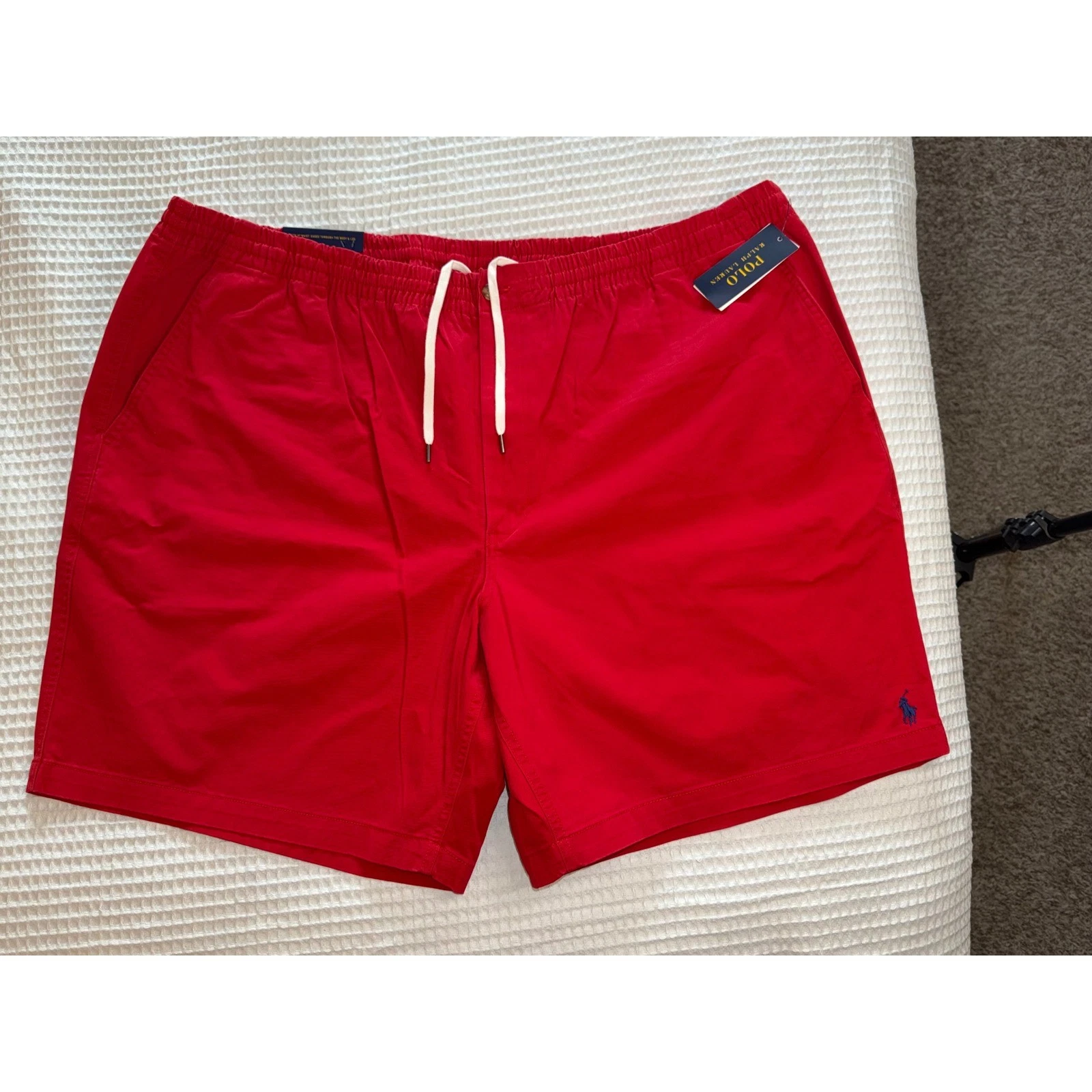Polo Ralph Lauren Shorts Mens 4XB Red Stretch Classic Fit Drawstring New