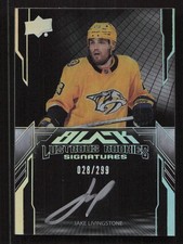2023-24 SPx Jake Livingstone Auto UD Black Lustrous Rookies Signatures #/299