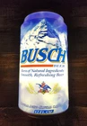 Vintage Busch Beer Illuminated Lighted Beer Can Sign Light Large 22" Rare