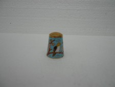 Blue Enamel Cloisonne Thimble