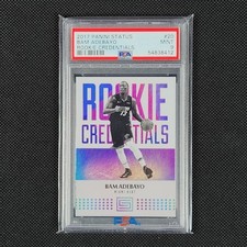 2017 Panini Status Rookie Credentials #20 Bam Adebayo PSA MINT 9 Rookie 