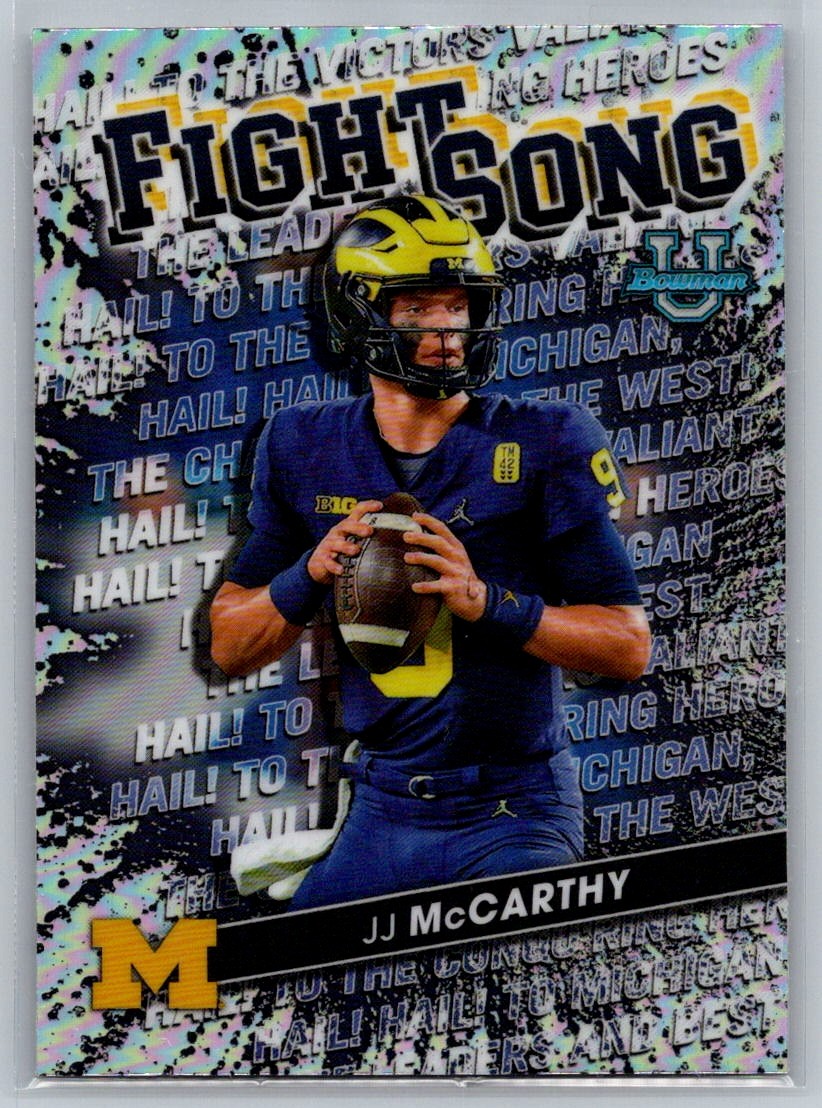 2022-23 Bowman's Best University #FS-16 JJ McCarthy Fight Song