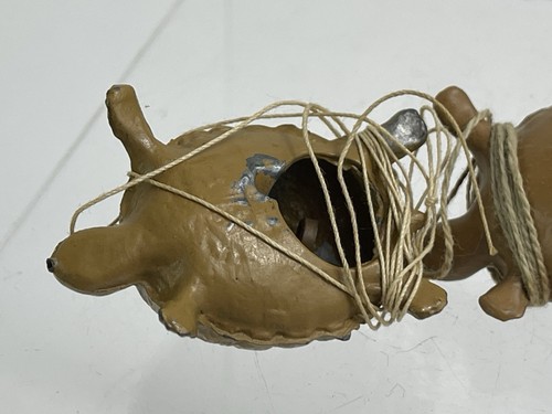 Tortoise Ride By Barrett And Son W/Girl & Original String X2 ! Pre War Metal ZOO - Picture 7 of 9