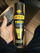 Carlton T800 Medium Premium Synthetic Badminton Shuttlecocks Yellow x6 Brand New