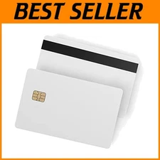 Durable 100-Pack PVC Chip Cards with Hi-Co Stripe - 10-Year Data Retention