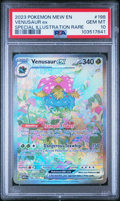 2023 POKEMON MEW EN-151 SPECIAL ILLUSTRATION RARE #198 VENUSAUR EX