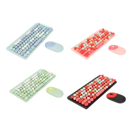 Wireless Keyboard Mouse Combo 2.4GHz Wireless Mouse 86 Keys Colorful Keyboard DB - Afbeelding 12 van 24