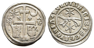 FITZ Hungary SLAVONIA Ladislaus IV Silver Denar Zagreb Marten 15mm0.82g AWE1124
