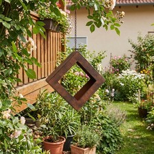 Edelrostoptik Hänger Blumenschale Pflanzgefäß Garten Blumengefäß Raute Deko