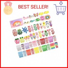 Hair Clips, Funtopia 100 Pcs Cute Snap Clips Barrettes for Women Teens Girls Kid