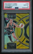 Chennedy Carter 2024 Panini Select WNBA Premier Level Gold Prizm #199 10 PSA 10