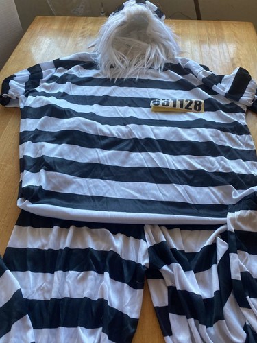 Prisoner Costume Costume Men Inmate Striped Halloween