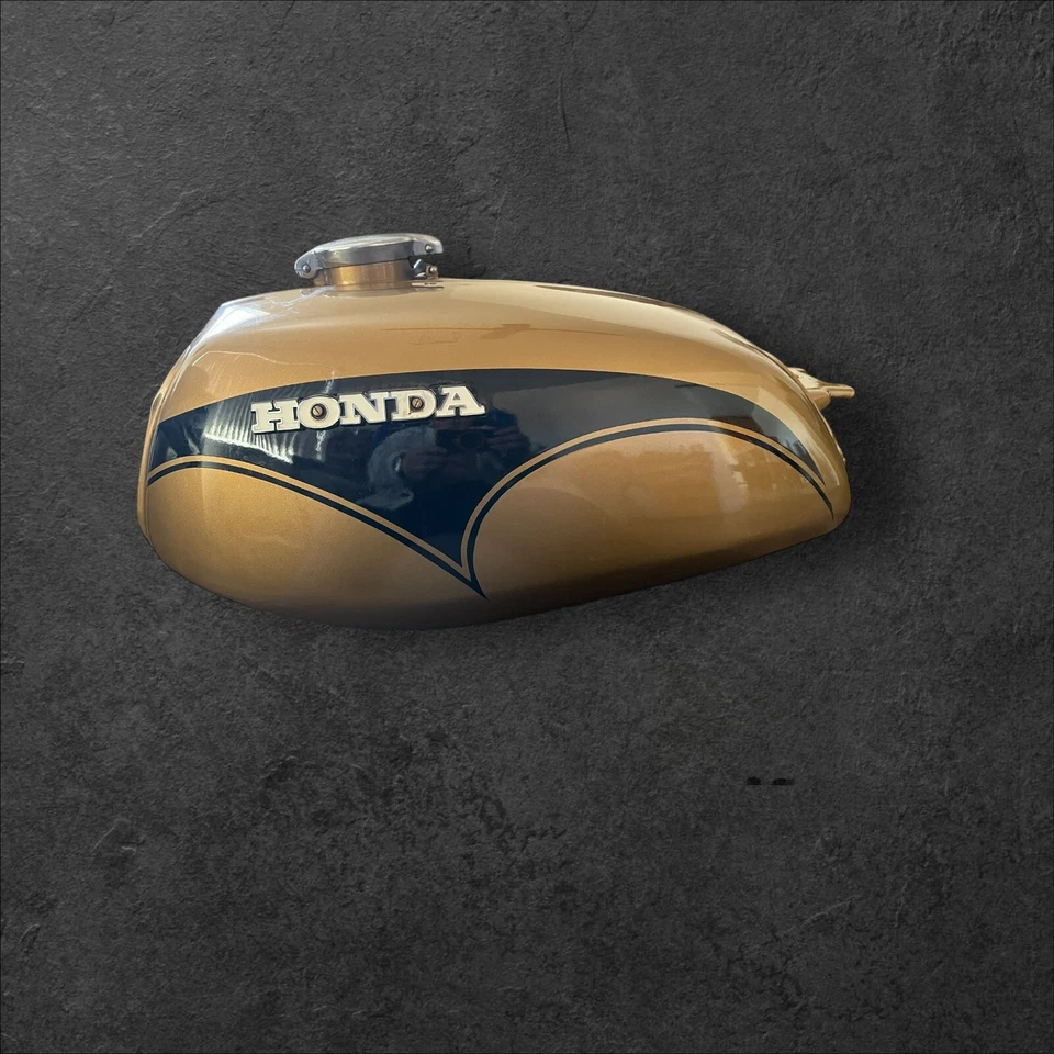 Vintage OEM Honda CL350 Gas Fuel Tank Gold/Black Repainted Foto 3 de 4