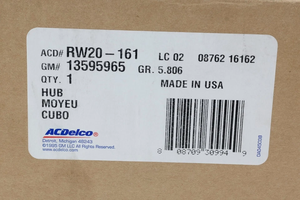 OEM NUEVO GM PARTE Buje y cojinete de rueda de freno trasero 09-15 Chevrolet Camaro 25954415 Foto 4 de 4