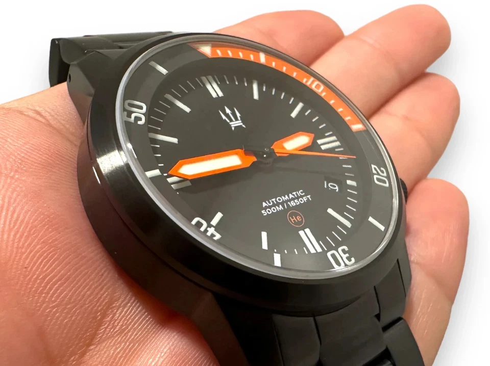 Reloj de buceo automático Maratac DC-50 negro DLC, limitado 250 (sin correa de metal) Foto 2 de 4