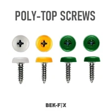 EV Number Plate Screws Fixing Kit Oversized Moulded Head Plastic Top Screws qty8