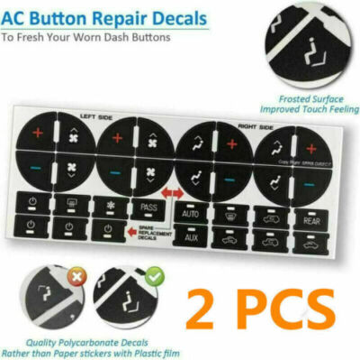 #ad #ad 2x Replacement Repair AC Dash Button Kit Decal Stickers For Chevrolet Tahoe GMC $1.29