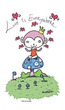 LOVE IS EVERYWHERE!Cute Kids FAIRY MONKEY PRINCESS Lucky VINYL STICKER/Car DECAL