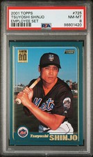 2001 TOPPS EMPLOYEE SET EMBOSSED #725 TSUYOSHI SHINJO JAPAN RC /150 PSA 8 POP 1