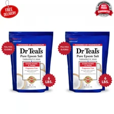 Dr Teal's Pure Epsom Salt Soak, Therapeutic, Fragrance Free, 6 lbs ( Pack of 2 )