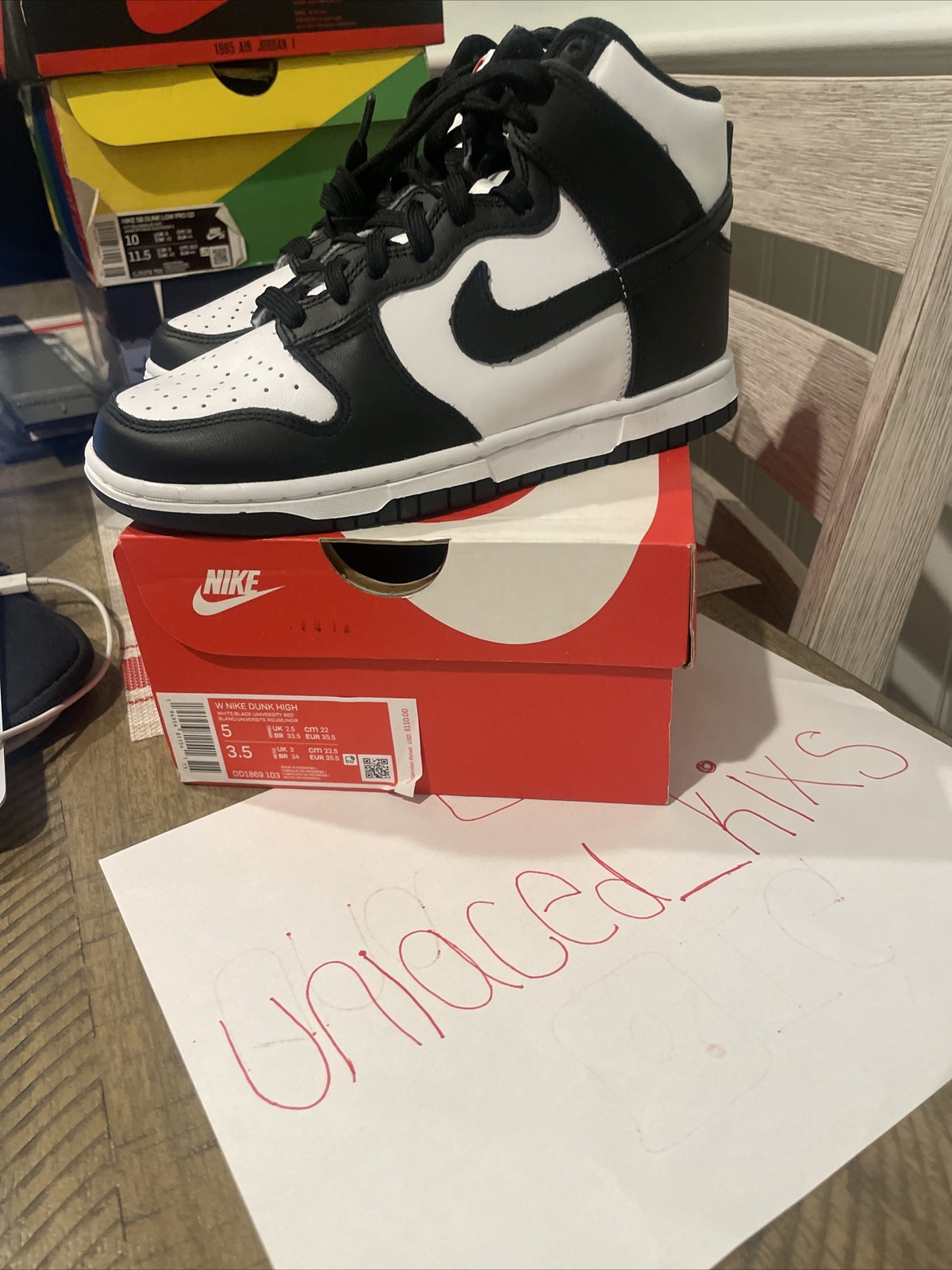 Nike Dunk High Black White | eBay