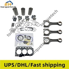 Rebuild Kit+3pcs Connecting Rod For Kubota D1101 Engine Tractor L245dt L245c
