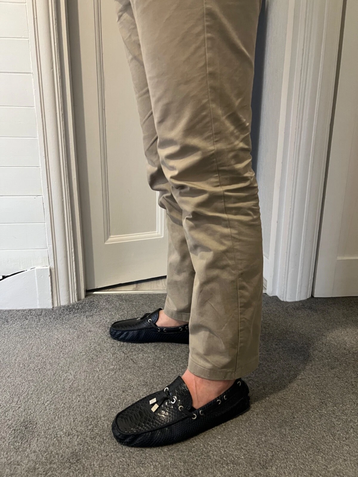 Mocassins homme Christian Dior en cuir de serpent véritable