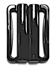 Bikini Verschlu&szlig; Stegbreite 30 mm schwarz Kunststoff Bikiniverschluss Verschluss