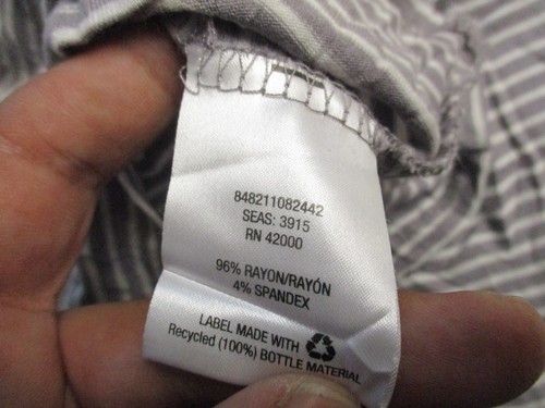 Womens attention gray striped blouse sz xl - Picture 5 of 5