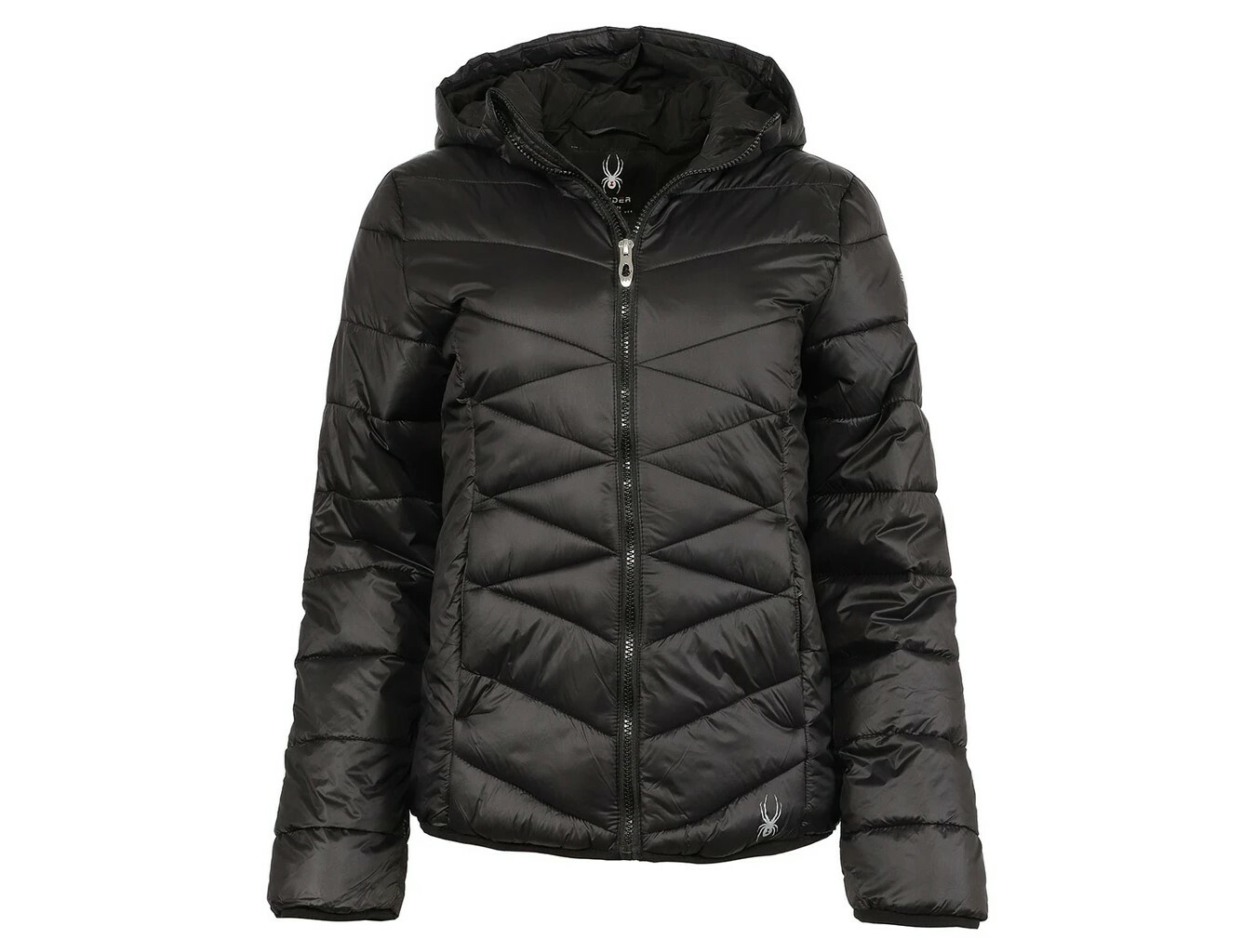 Короткий пуховик Spyder Womens Alyce, черный, сиреневый