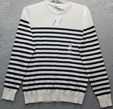 Sonoma Sweater Mens M Multi Stripped Regular Fit Crew Neck Long Sleeves Pullover