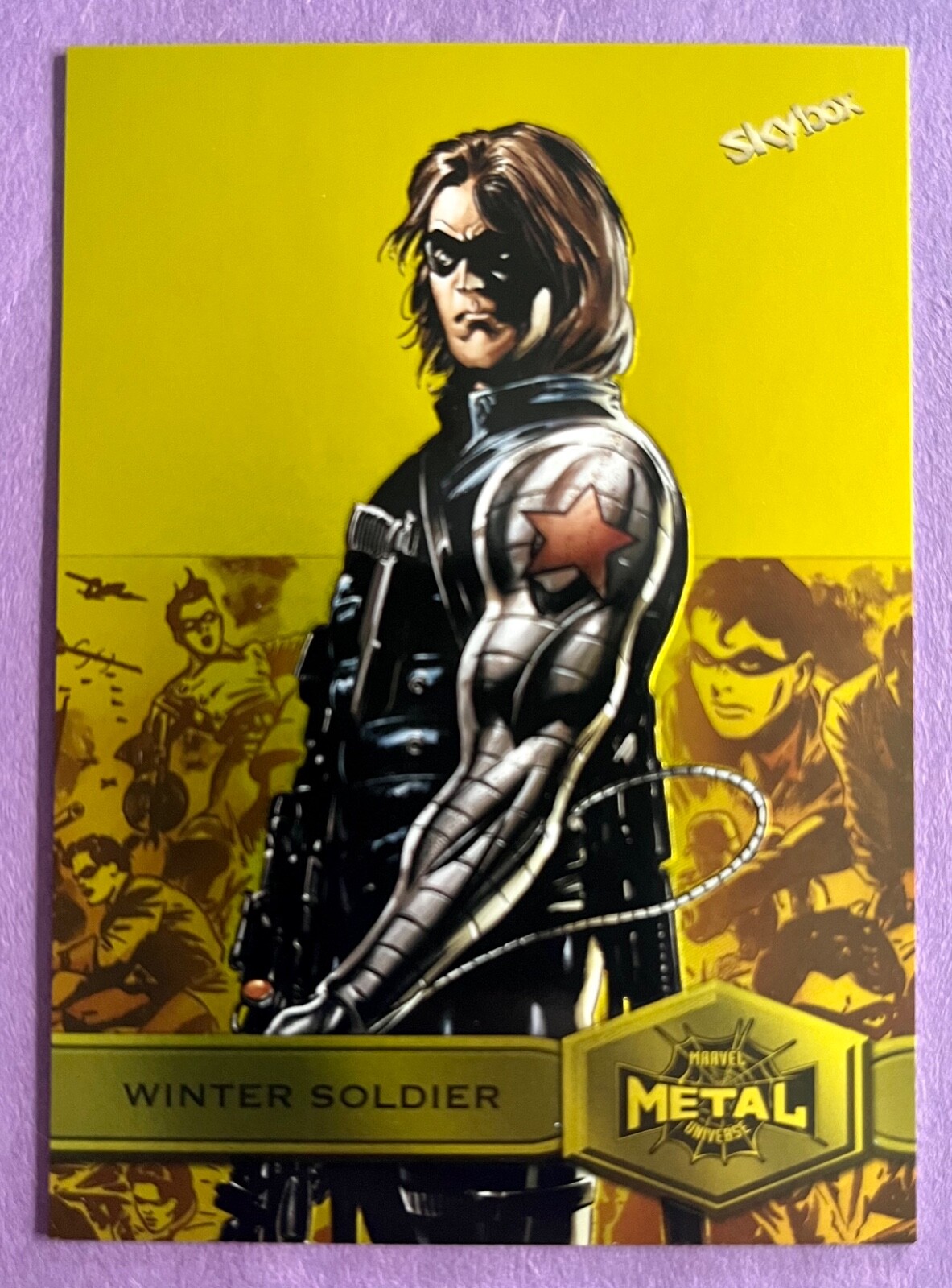 Winter Soldier 2021 Upper Deck Marvel Metal Universe Spider Man FX YELLOW SP 199