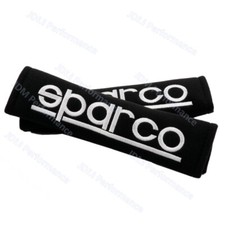 2pcs Sparco Black Cotton Car Seat Belt Covers Shoulder Pads Seatbelt Cushion