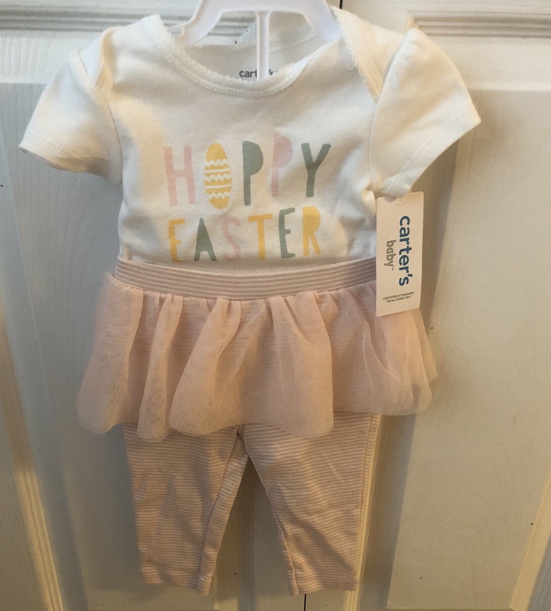 Carters Baby Girl Hoppy Easter Piece Outfit Bodysuit, Tutu
