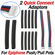 2 Quick Connect Adapter Set For Epiphone Push Pull Pot Pickup Connector Pro Plug