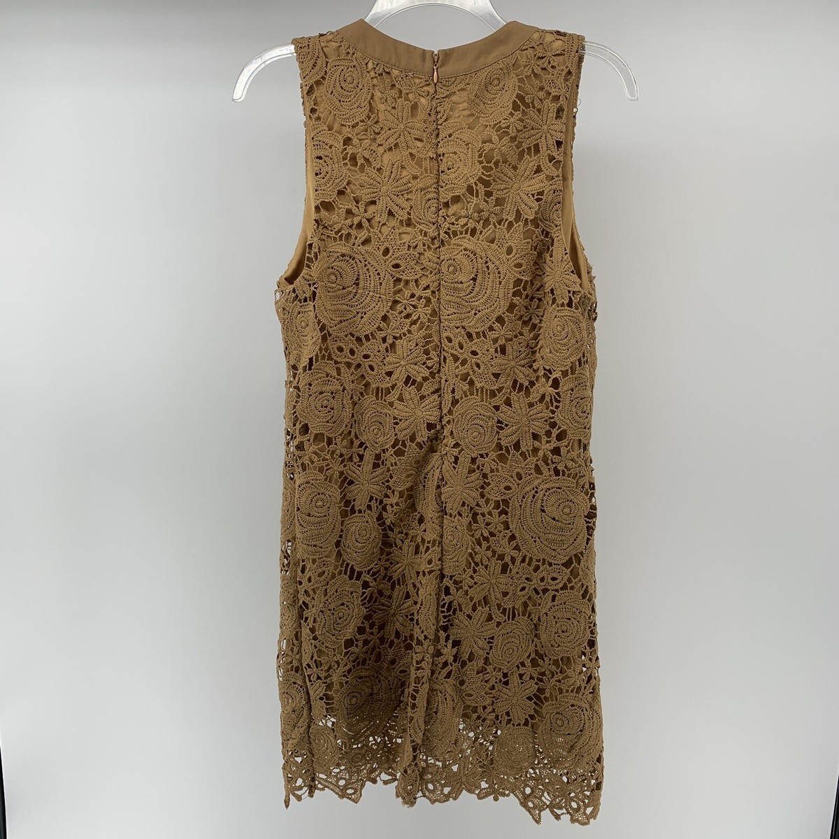 knee length dresses for ladies V-Neck Scallop Hem Lace Dress Black