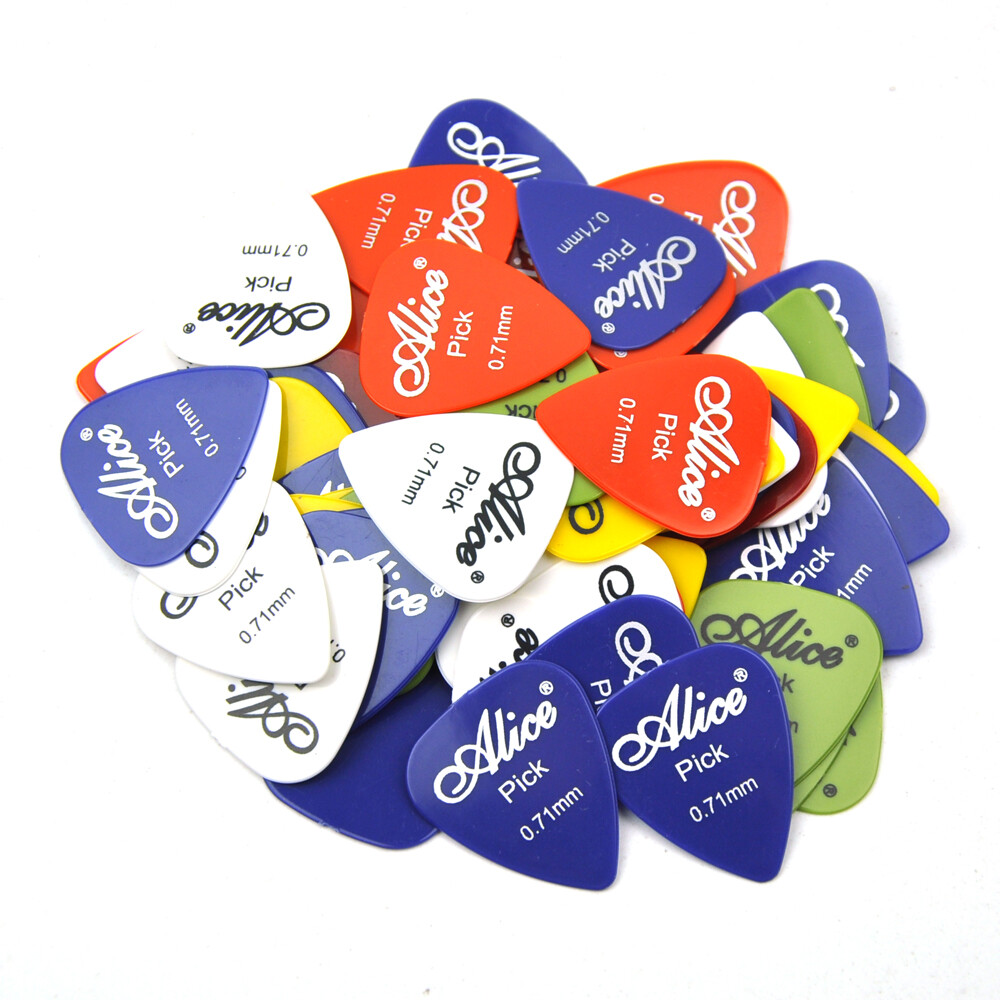 100Pcs Alice Medium 0.71mm ABS Smooth Guitar Picks Plectrums For Acoustic Guitar